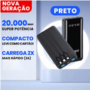 Power Bank 20000mAh Carregador Portátil Rápido, Design Estético em Formato de Favo de Mel para Celular e Viagem