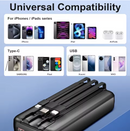 Power Bank 20000mAh Carregador Portátil Rápido, Design Estético em Formato de Favo de Mel para Celular e Viagem