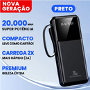 Power Bank 20000mAh Carregador Portátil Rápido, Design Estético em Formato de Favo de Mel para Celular e Viagem
