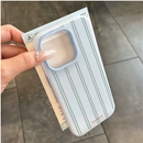 Capa de Telefone com Padrão de Lichia e Listras Verdes iPhone 11, 12, 13, 14, 15, 16, 17