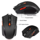 Mouse óptico sem fio com receptor USB, 6 botões, 2.4G, 1600DPI, apto para computador gamer, PC, acessórios portáteis