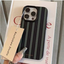 Capa de Telefone com Padrão de Lichia e Listras Verdes iPhone 11, 12, 13, 14, 15, 16, 17
