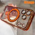 Case de Luxo magsafe com suporte case para iphone com anel magnético suporte capa de acrílico transparente