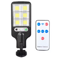Led solar ao ar livre controle remoto 3 modos led pátio lâmpada de parede jardim terraço garagem corpo humano porta indução iluminação rua