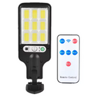 Led solar ao ar livre controle remoto 3 modos led pátio lâmpada de parede jardim terraço garagem corpo humano porta indução iluminação rua