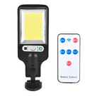 Led solar ao ar livre controle remoto 3 modos led pátio lâmpada de parede jardim terraço garagem corpo humano porta indução iluminação rua